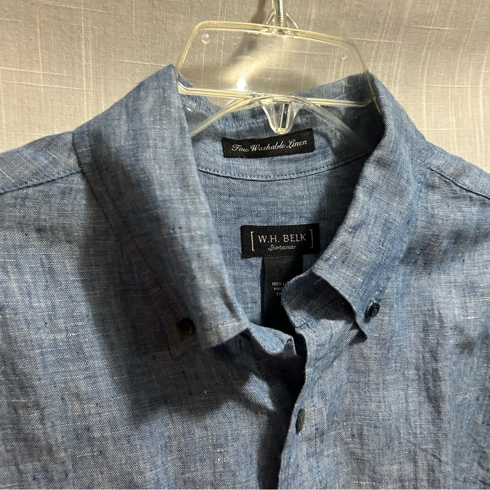 W.H. Belk linen shirt L